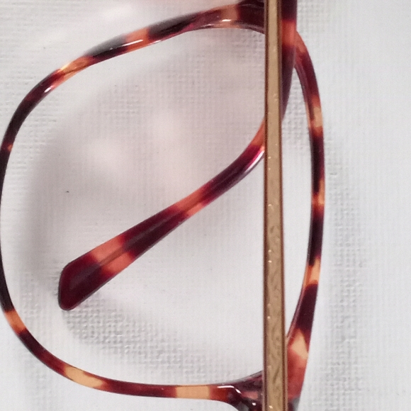 Vintage Faux Tortoise/Gold Vanderbilt Zyloware Eyeglass Frame Hong Kong NOS - Picture 5 of 7